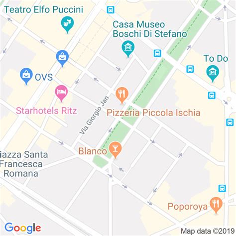 Mappa di Via Giuseppe Broggi a Milano .